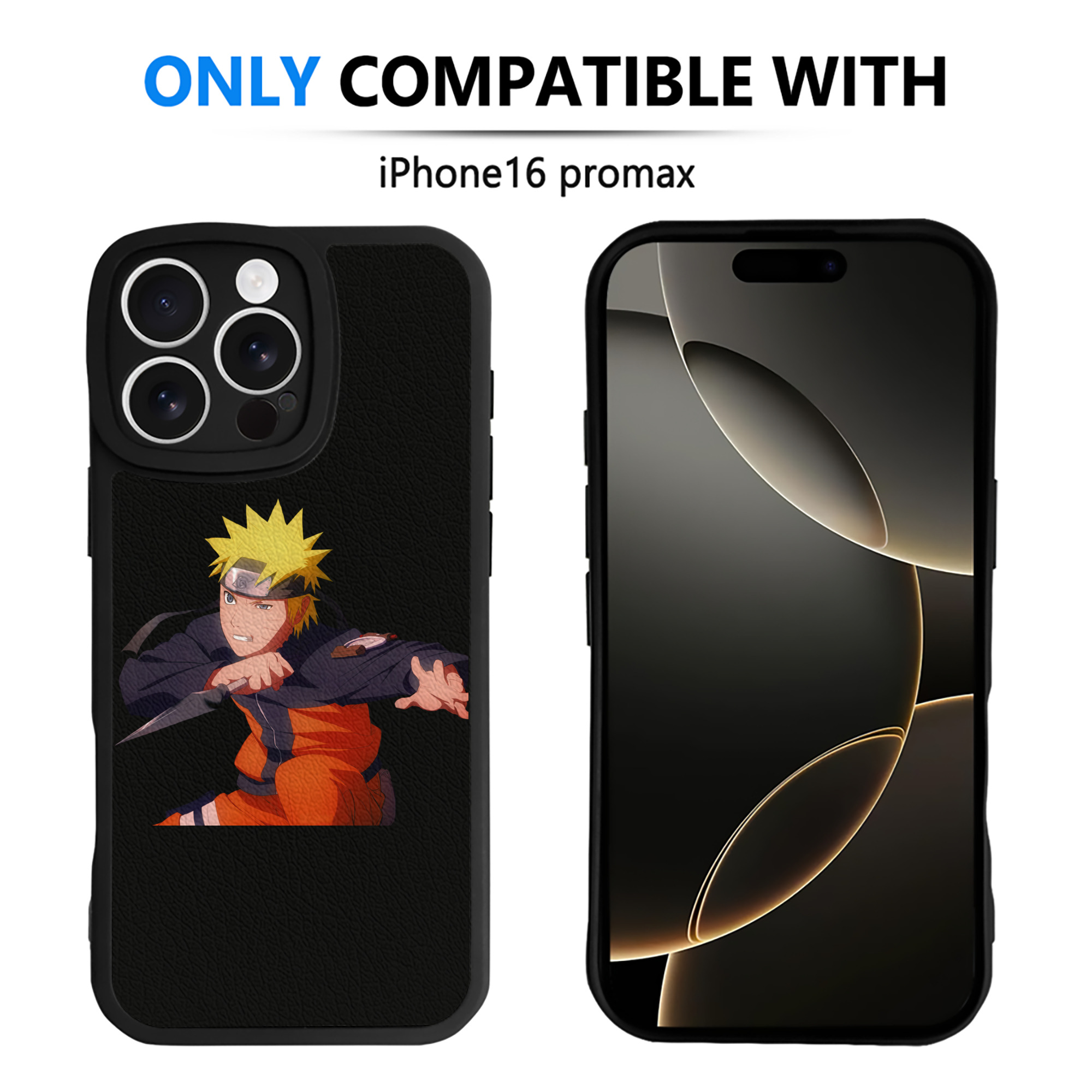 （画像用） NARUTO -ナルト- うずまき ナルト Uzumaki Naruto 【iPhone 16シリーズ対応】シリコンスマホケース（レザー調） 材質：シリコン